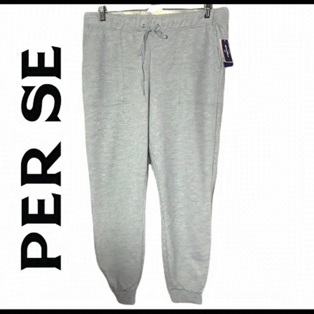 PER Se Grey Pull On Jogger/Sweatpants Size L